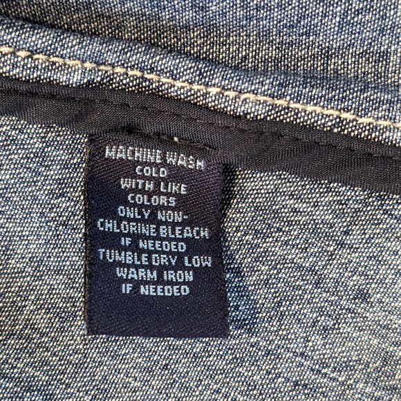 Westbound Blue Denim Ruffled Long Sleeve Jacket Women's Size L - Picture 7 of 7